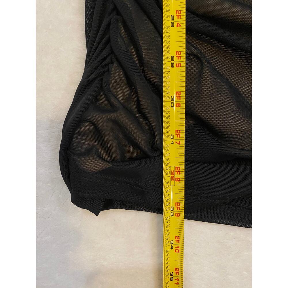 Bp Black Long Sleeve Mesh Mini Dress size XSMALL - 23 - Picture 10 of 11